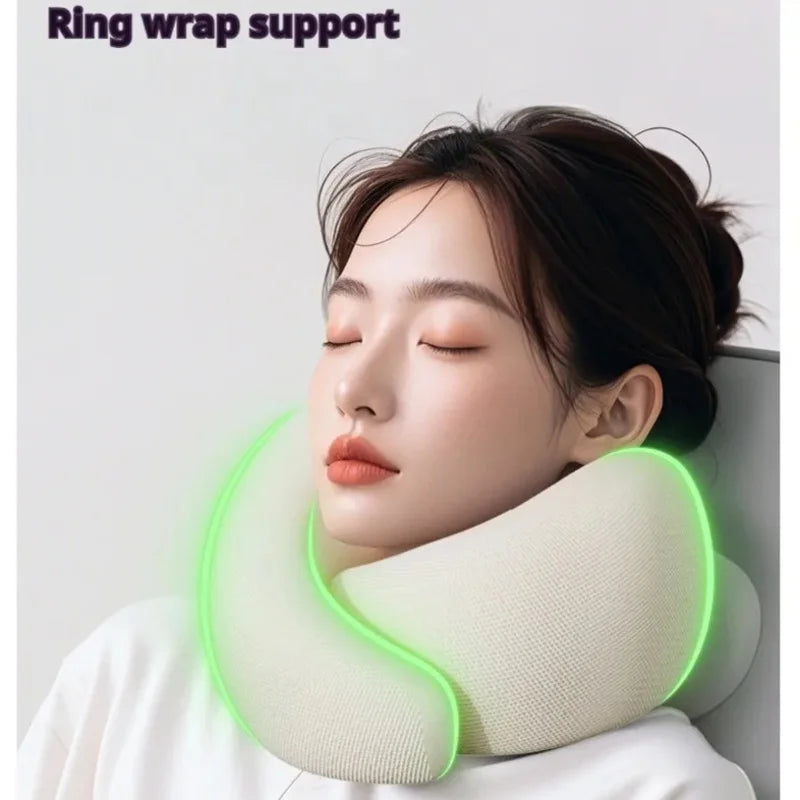 Memory Foam Neck Pillow Neck Support Pillow with Head Cushion Support Camping Neck Protect Soft Memory Foam Head Support